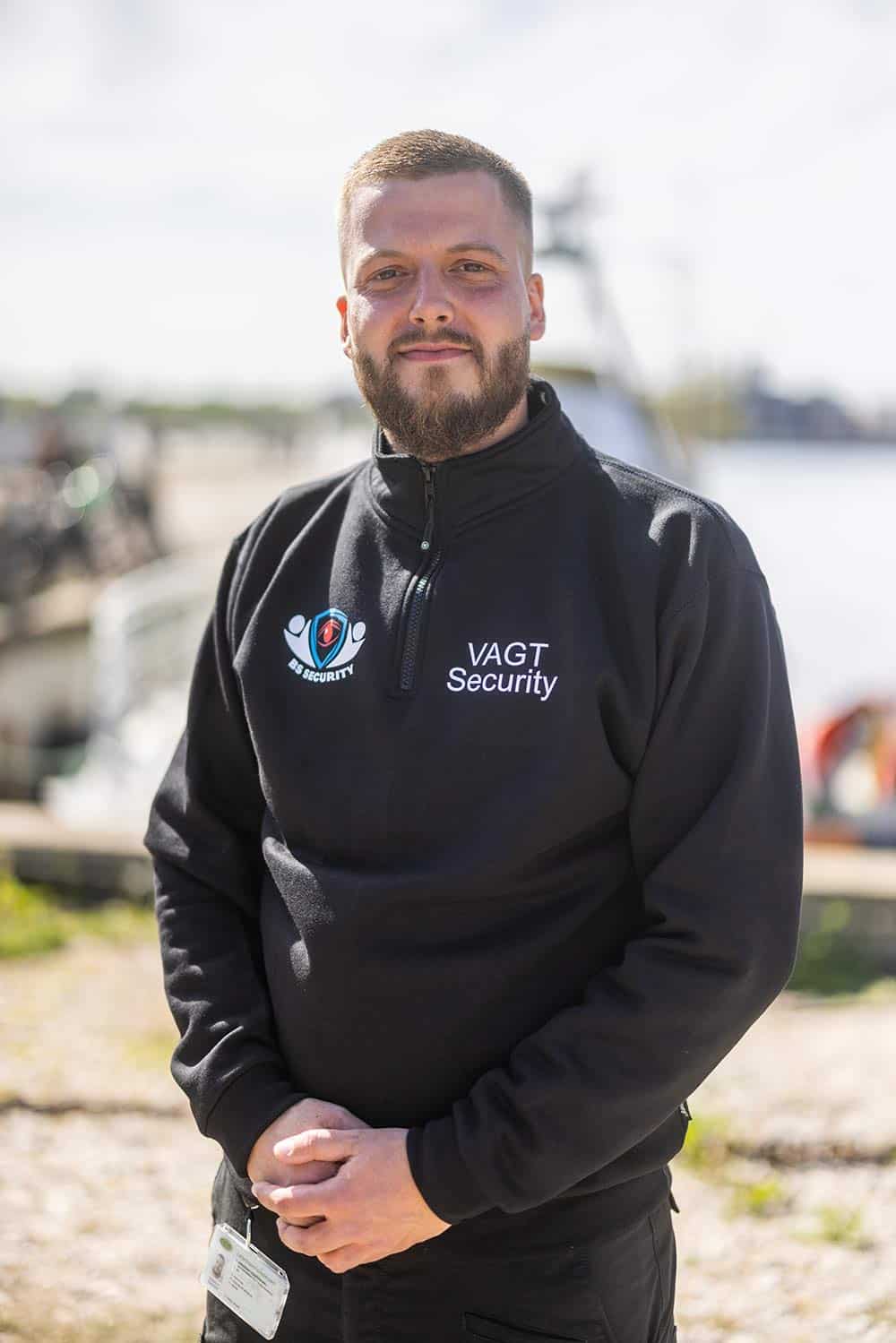 Mandlig vagt fra BS Security